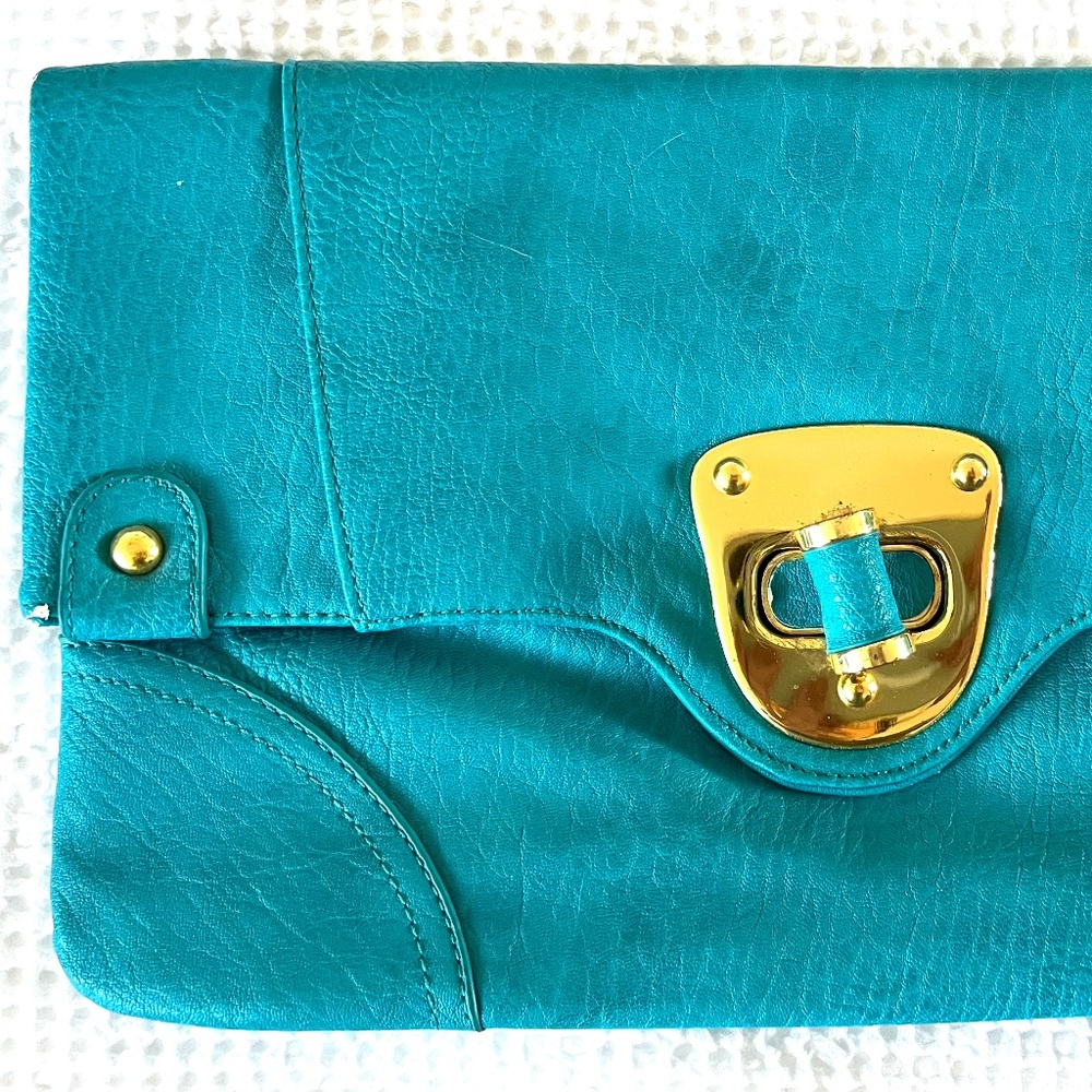 Turquoise/Gold Clutch